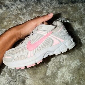 Nike Kids Cream and Pink Athletic Sneaker